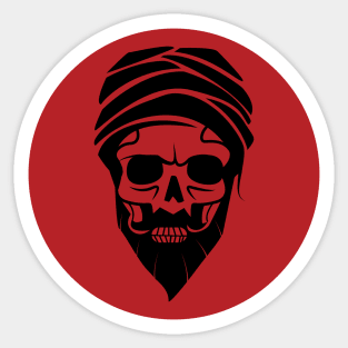 Skull Wearing Turban Sticker